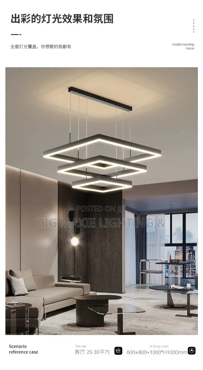 Three Ring Dropping Chandelier