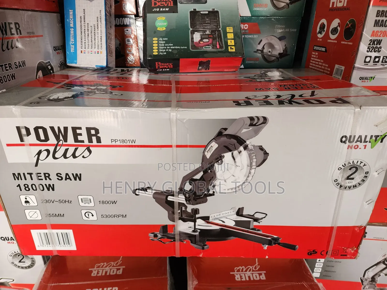 1800w Sliding Power Plus Mitre Saw