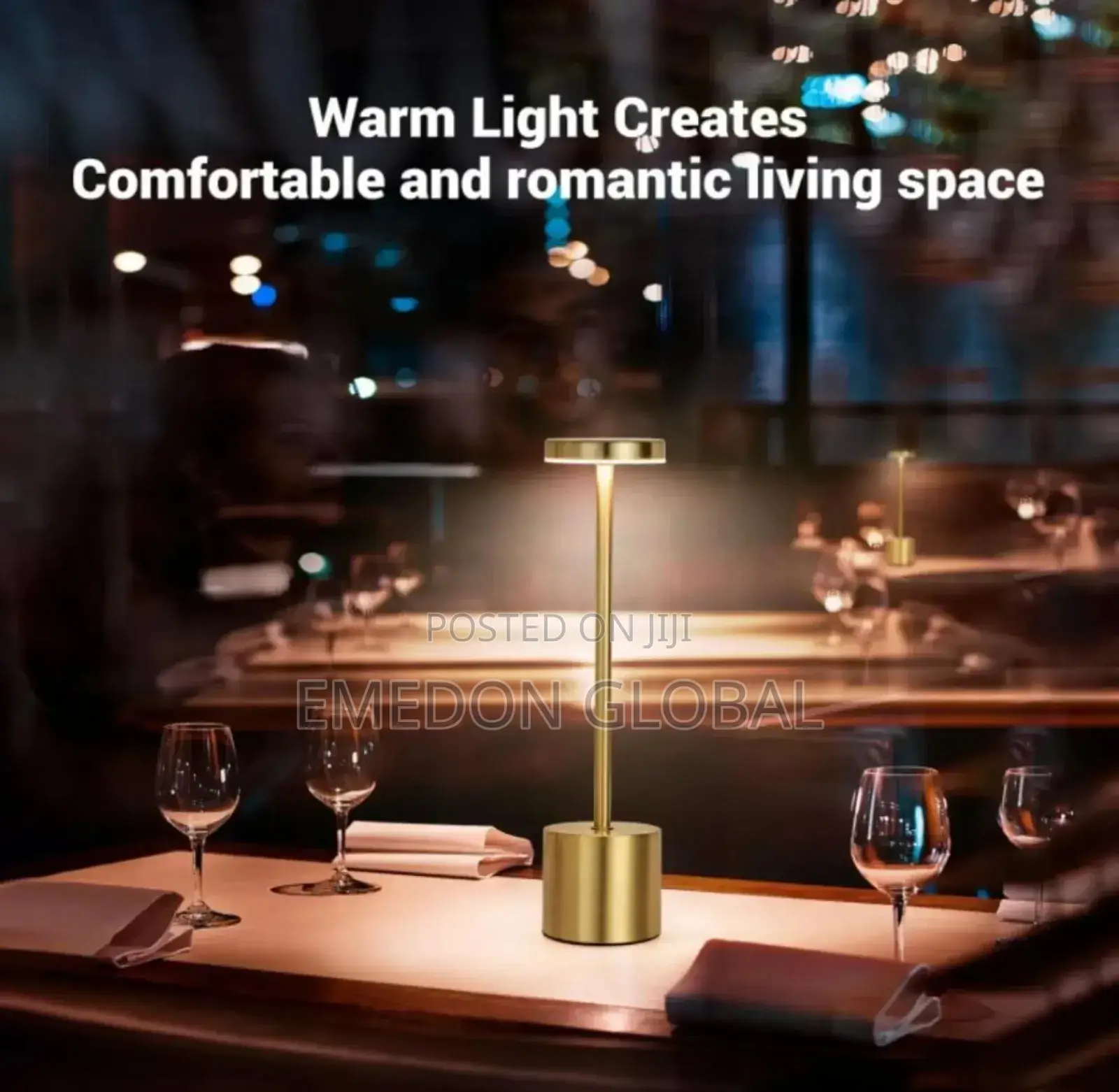Cordless Rechargeable Modern Romantic Dinner Table Lamp