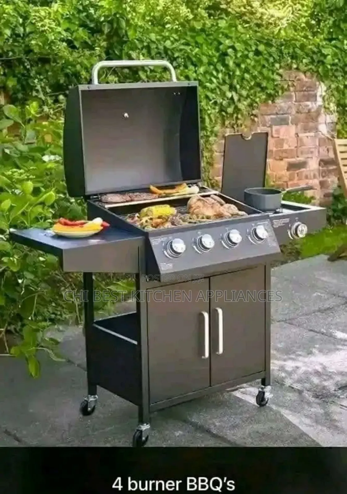 4 Burner Industrial Gas BBQ Grill