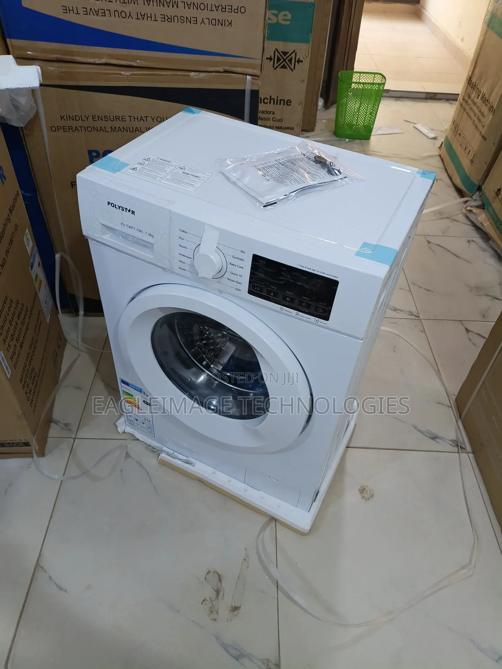 Efficient Polystar 7kg White Washing Machine