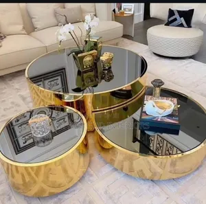High Quality Imported Center Table Set With Glass Top