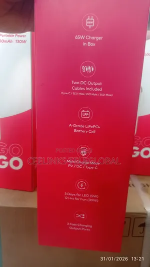 Itel Power-go 100000mahh 320wh Lifepo4 Battery 130w