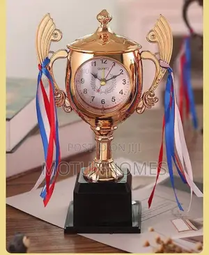 Metal Desk Decorative Trophy Alarm Clock