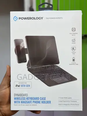 Powerology Dynaboard Wireless Keyboard Case for iPad 10th 11th Gen (