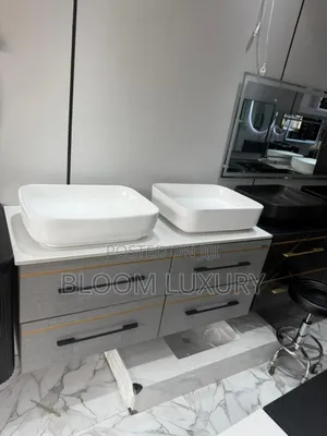 Double Cabinet With Led Mirror