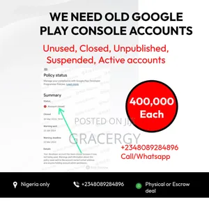 Google Play Console Account
