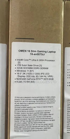New Laptop HP Omen 16 32GB Intel Core Ultra 9 SSD 1T