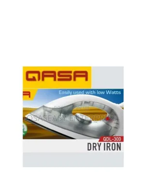 Qasa Dry Electric Pressing Iron – Perfect for Generator Solar Use