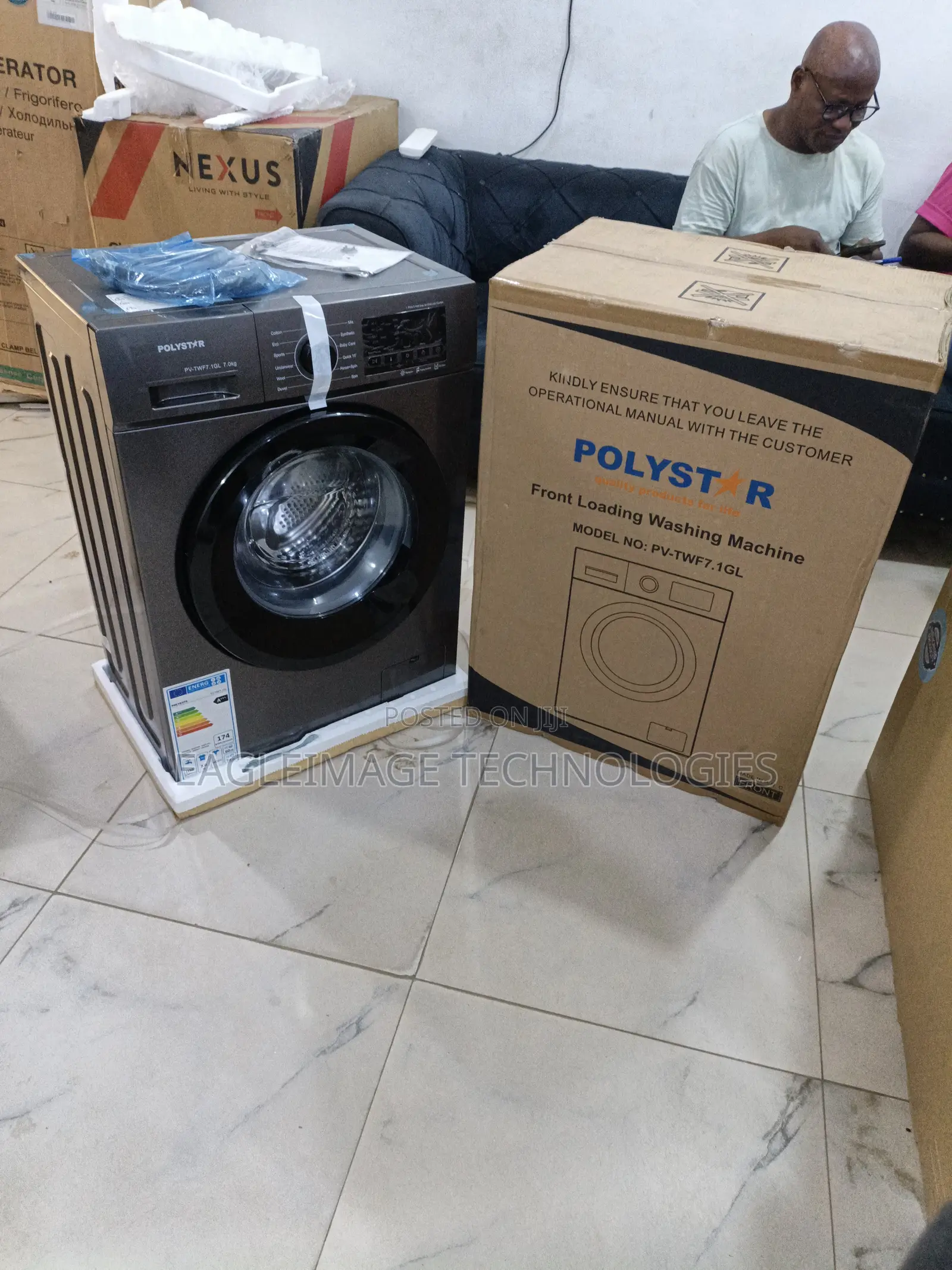 Black Front Loading Polystar 7kg