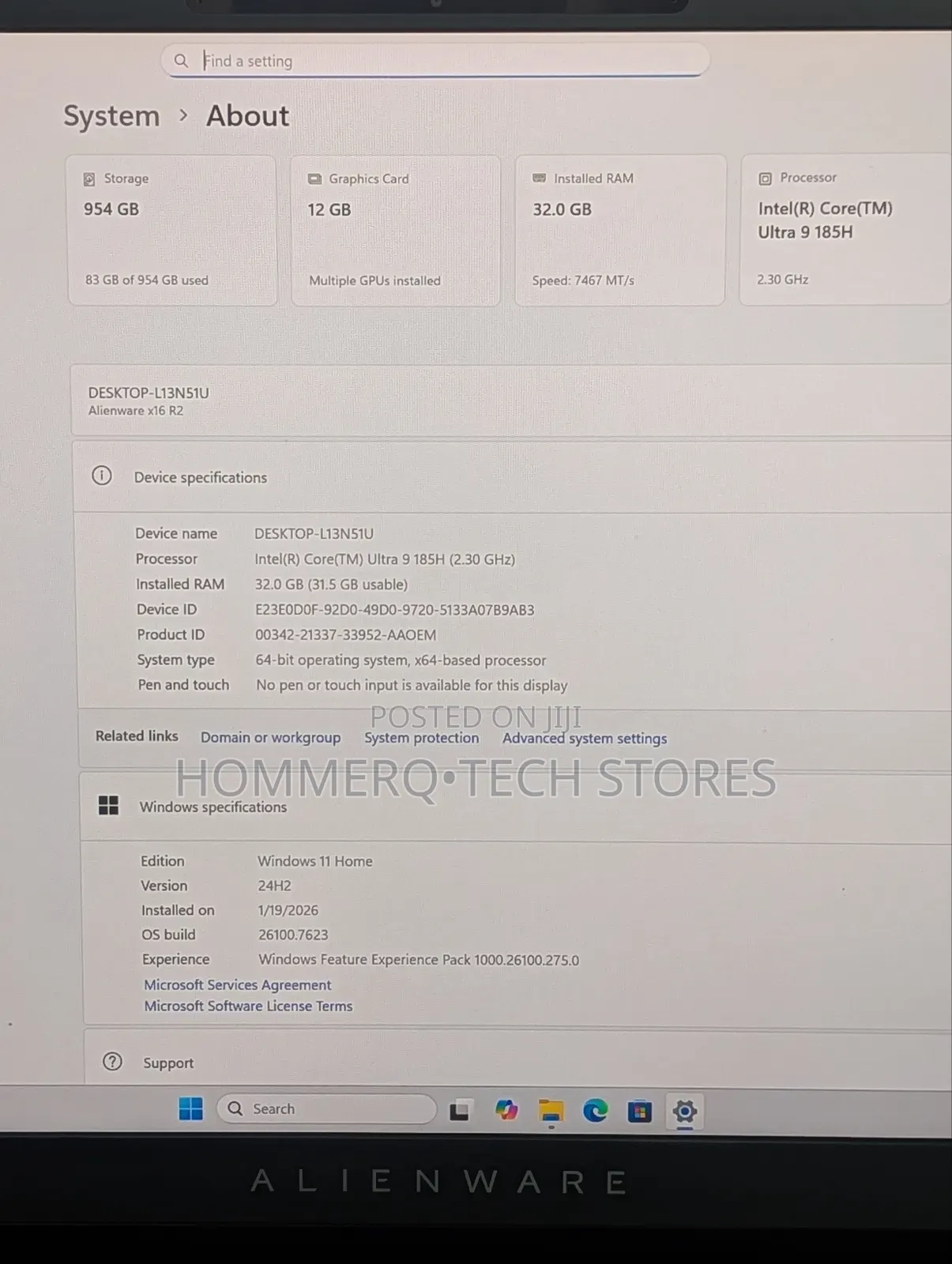 Laptop Dell Alienware X16 R2 32GB Intel Core Ultra 9 SSD 1T