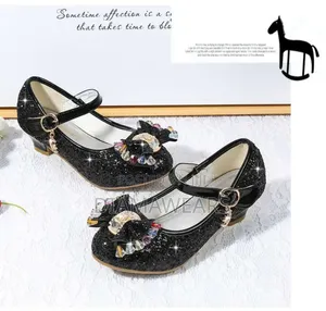 Black Special Occasion Princess Dress Shoe New Arrival Witj Stone