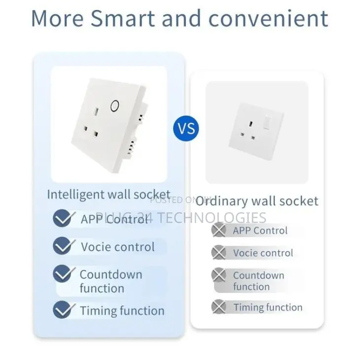 Tuya Single Wall Wifi Socket Type 1