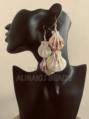 Afro Centric Cowrie Shell/ Sea Shell Earrings