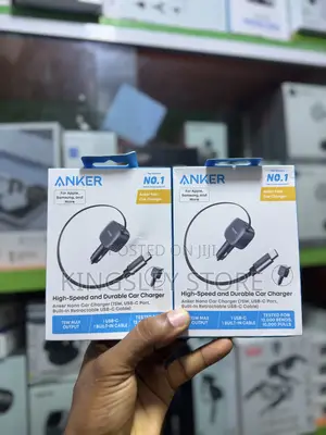 Anker Retractable Usb-c Car Charger, 75w Built-in Retractable Cable