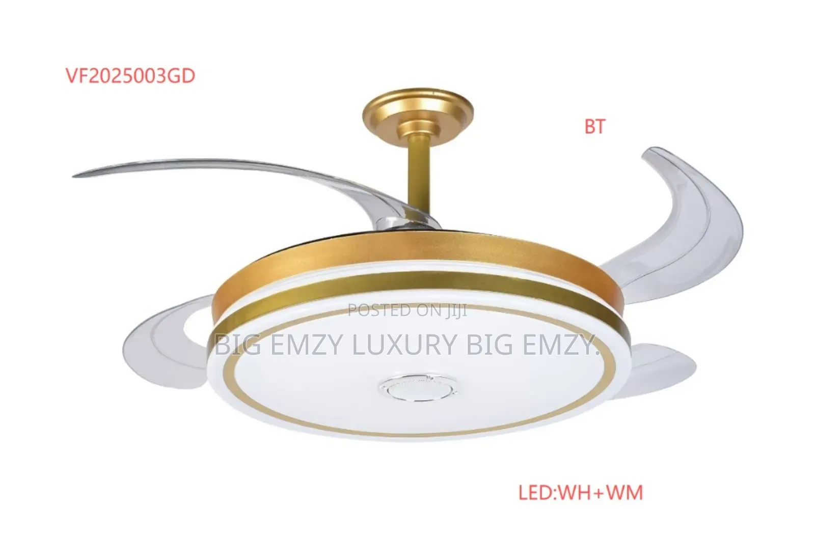 Modern Led Ceiling Fan Chandelier Bluetooth Light