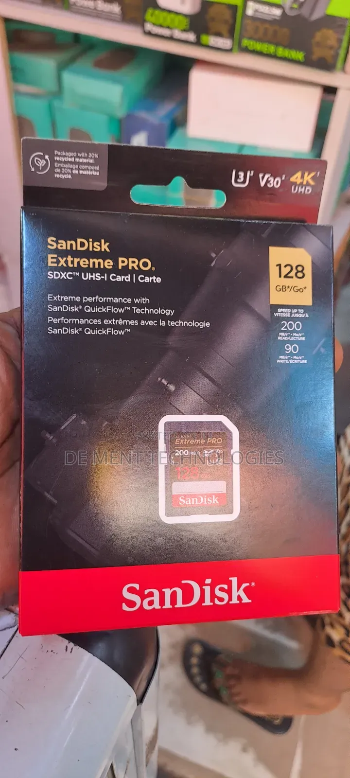Sandisk 128gb Extreme Pro Sd Card for Camera (200 Mbps)