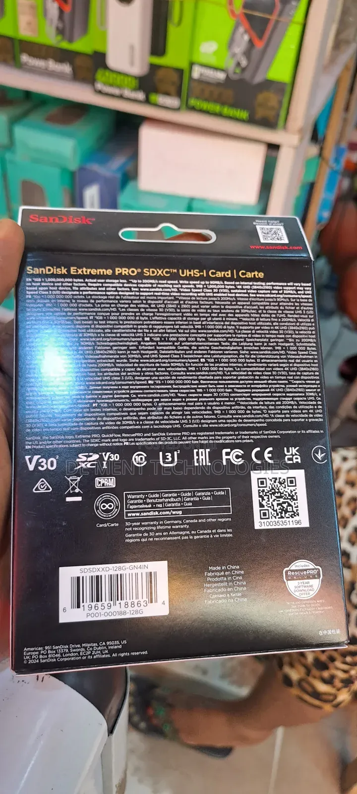 Sandisk 128gb Extreme Pro Sd Card for Camera (200 Mbps)