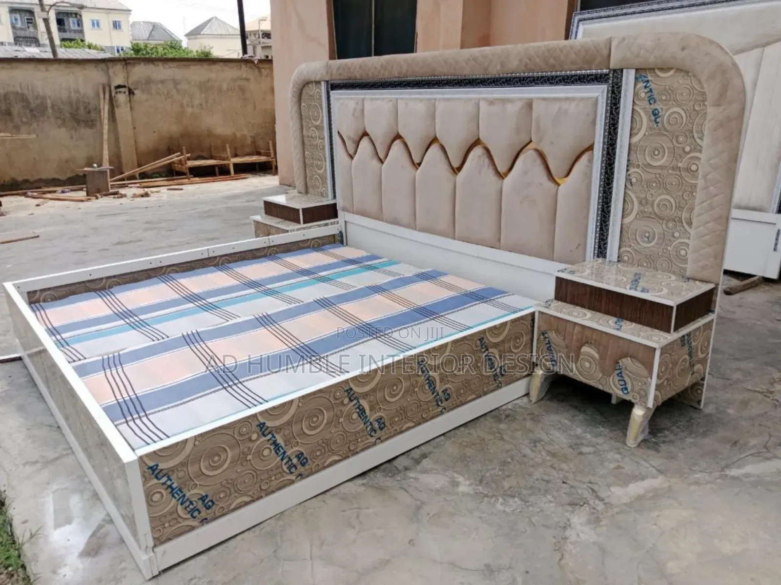 Luxury Bedframe and Matching Bedside Cabinet