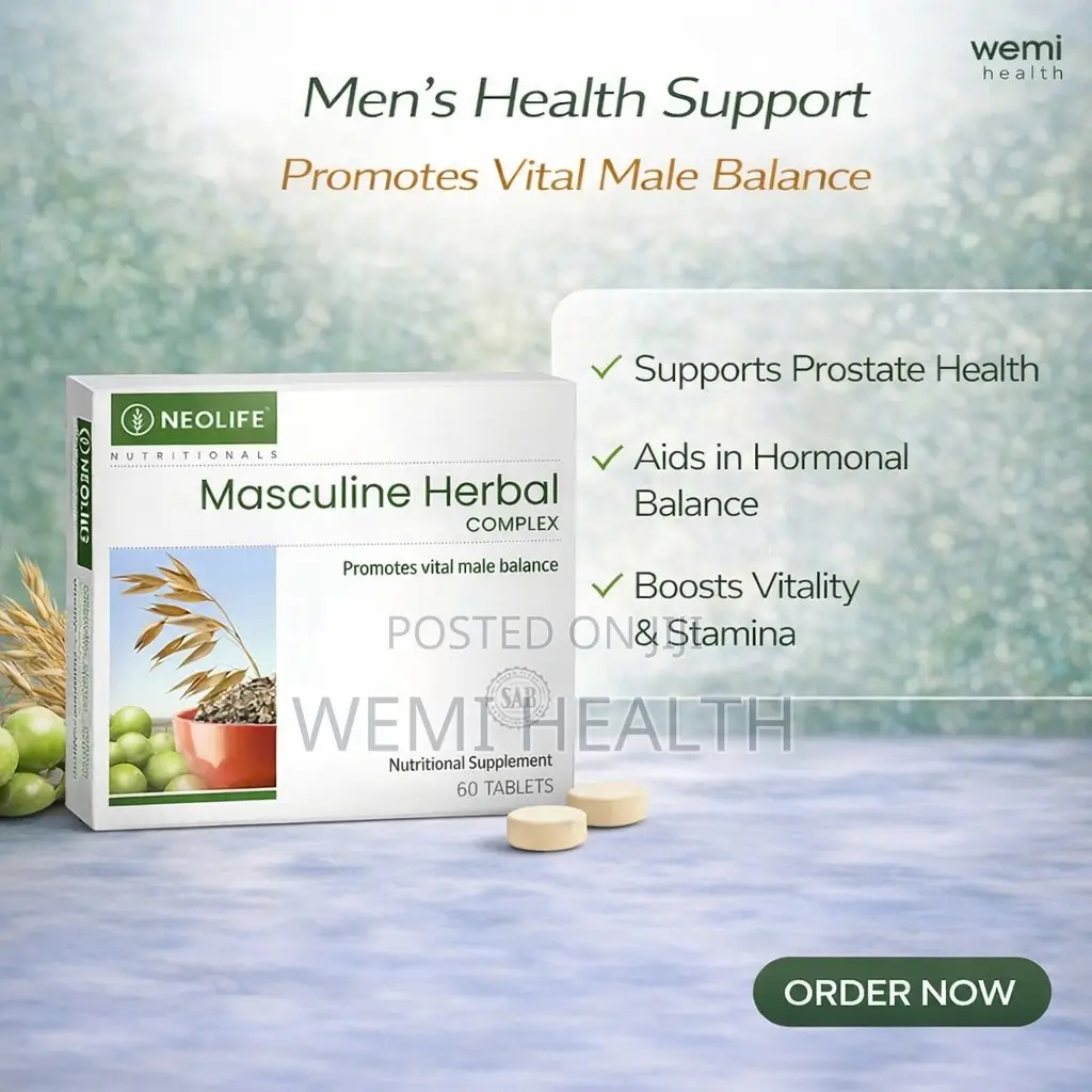 Masculine Herbal Complex - 60 Tablets Men Energy and Physical Vitality