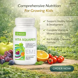 Vita Squares - 180 Tablets (Single) Chewable Antioxidant for Children.