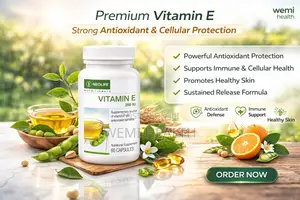 Vitamin E 200 I.U. - 60 Capsules (Single) for Overall Health