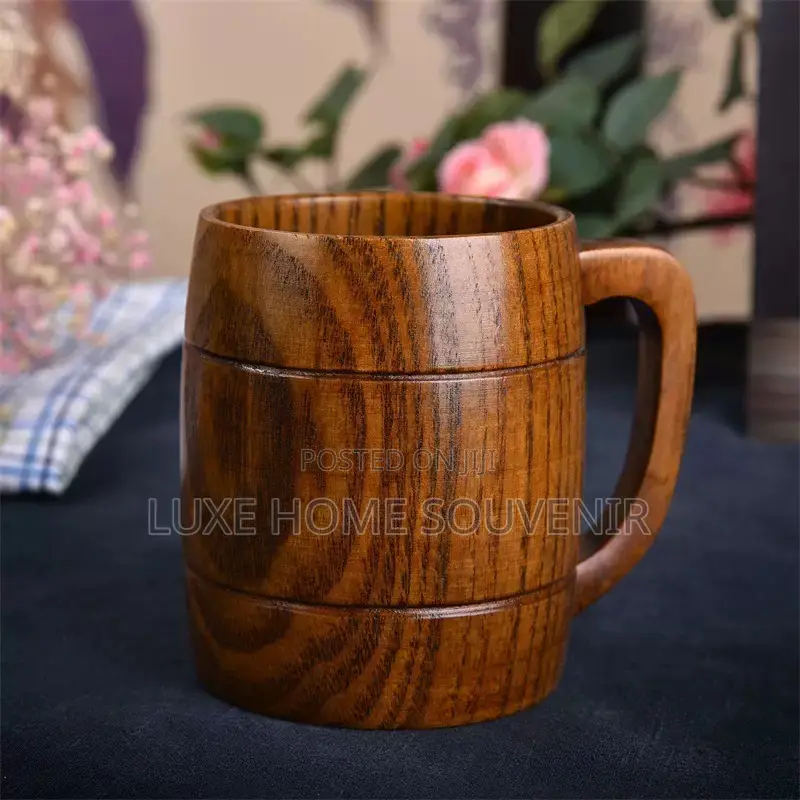 Bamboo Wooden Cup With Handle
