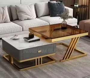 Luxury Rock Slab Center Table Living Room