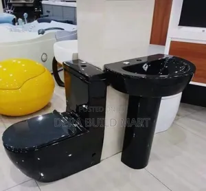 Contemporary Gloss Black Bathroom Suite