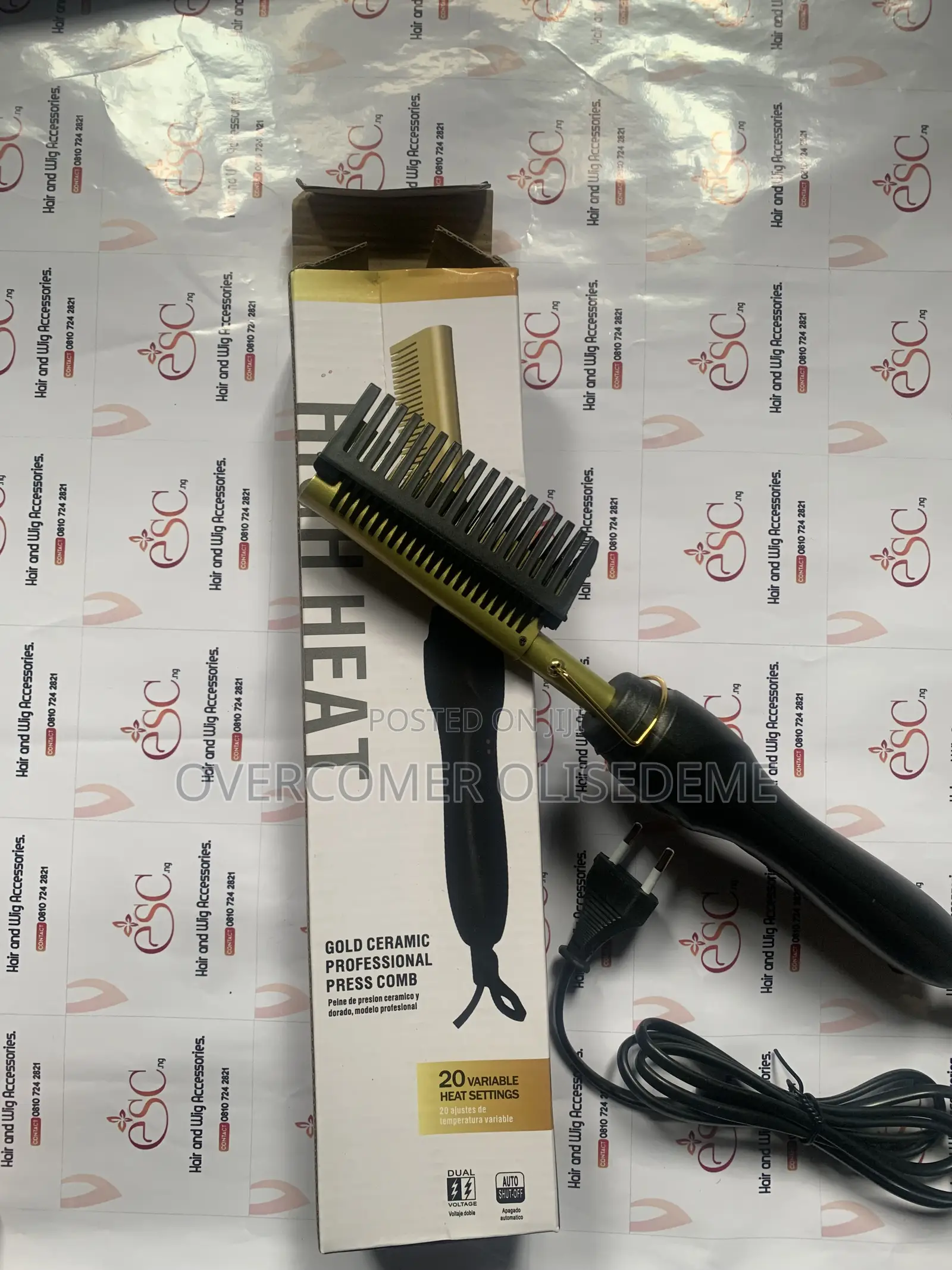 Hot Comb With Straightener