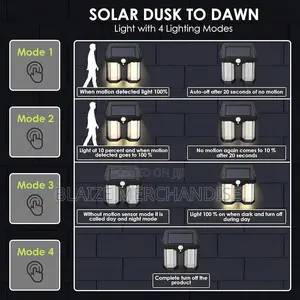 Solar Wall Light With Motion Sensor Outdoor | Ip65 Waterproof