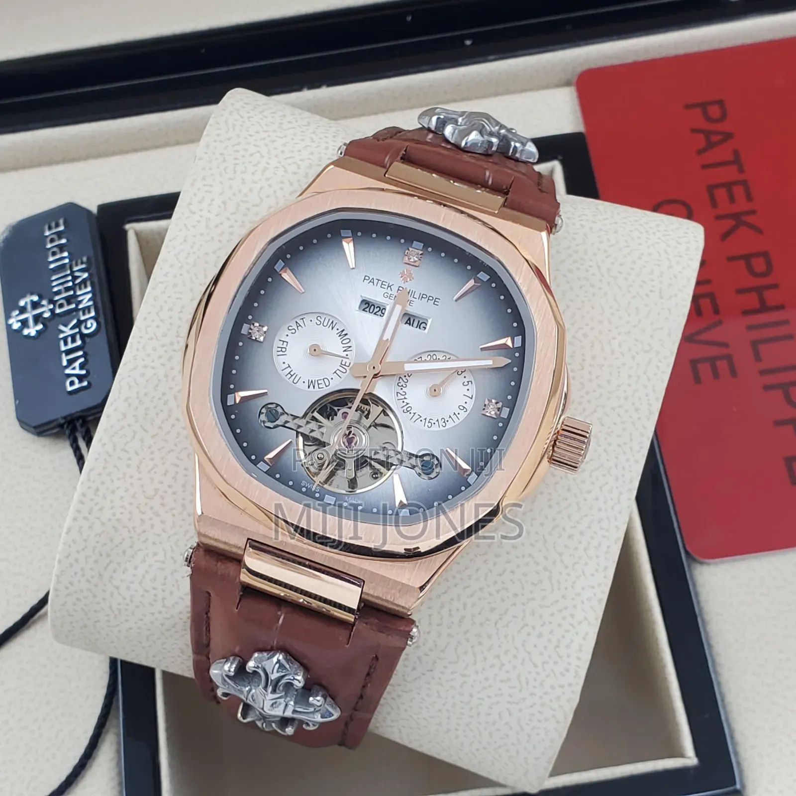 . *Luxury Replica Patek Philippe Automatic Leather Watch For Men*