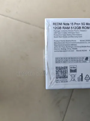 New Xiaomi Redmi Note 15 Pro+ 512 GB Black
