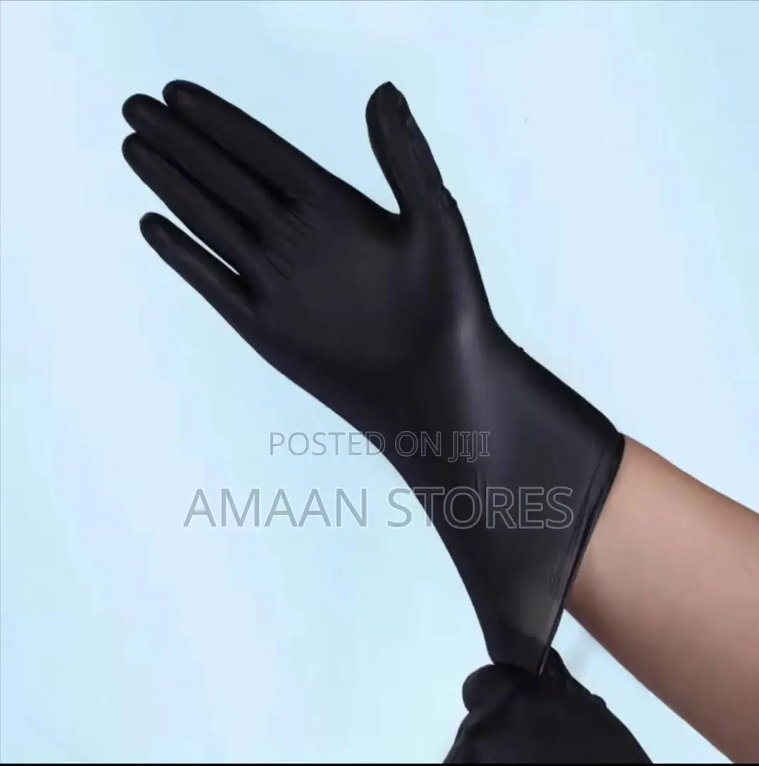100pcs Black Nitrile Gloves