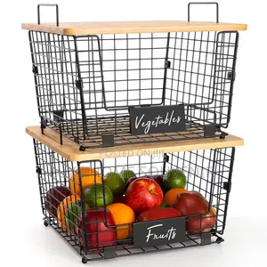 Vegetable Basket With Bamboo Cover