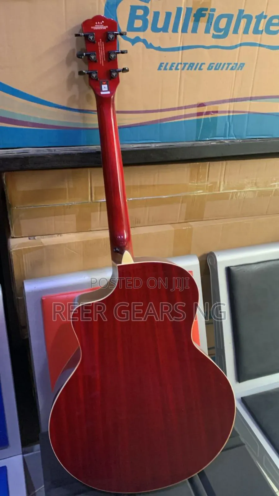 Red Bullfighter Semi and Electro Acoustic Guitar