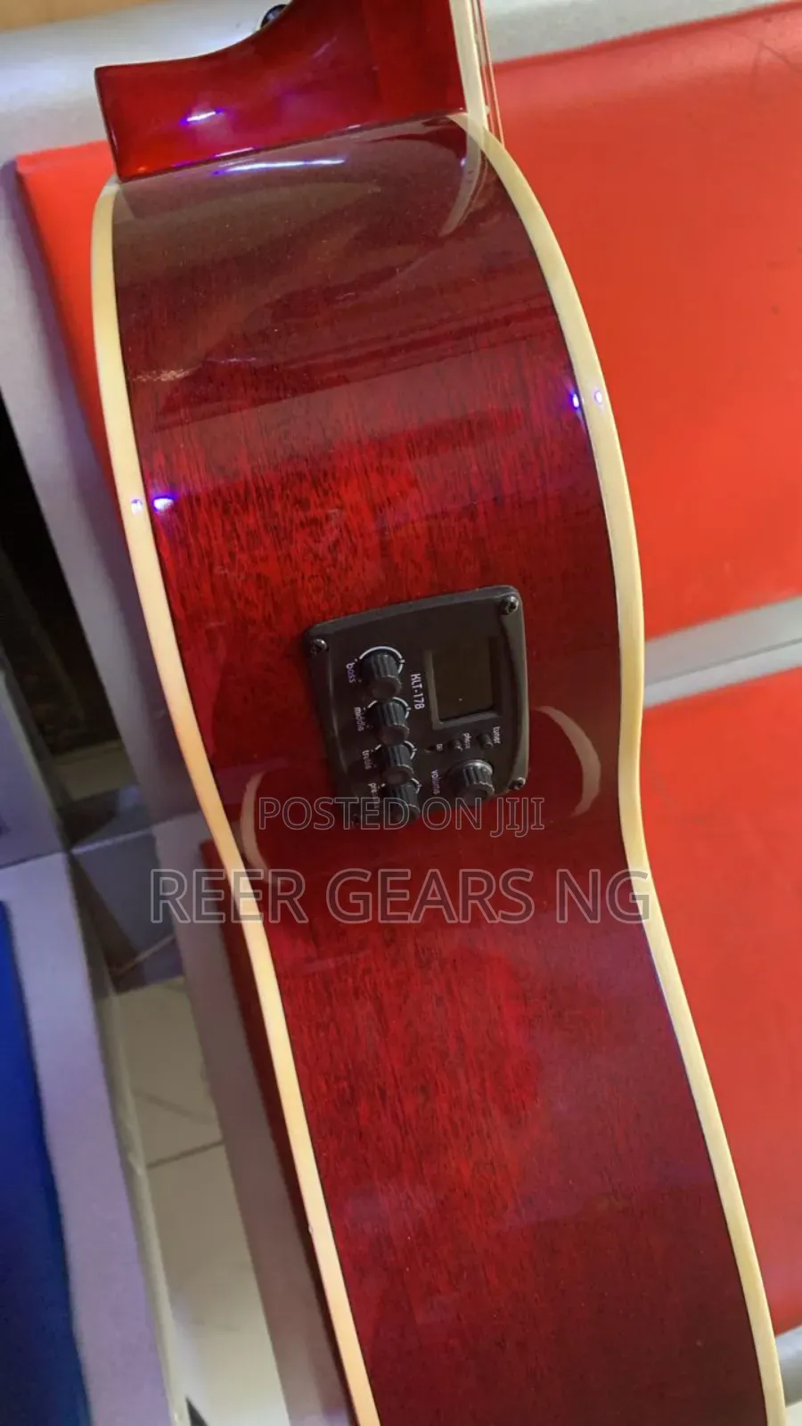 Red Bullfighter Semi and Electro Acoustic Guitar