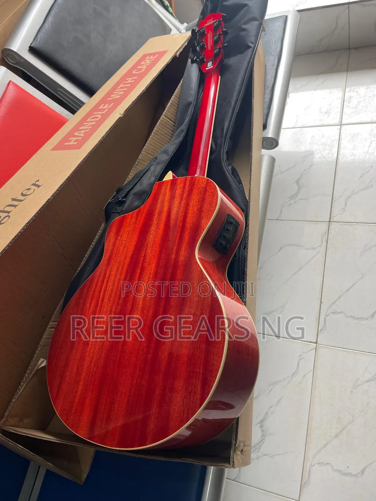 Red Bullfighter Semi and Electro Acoustic Guitar