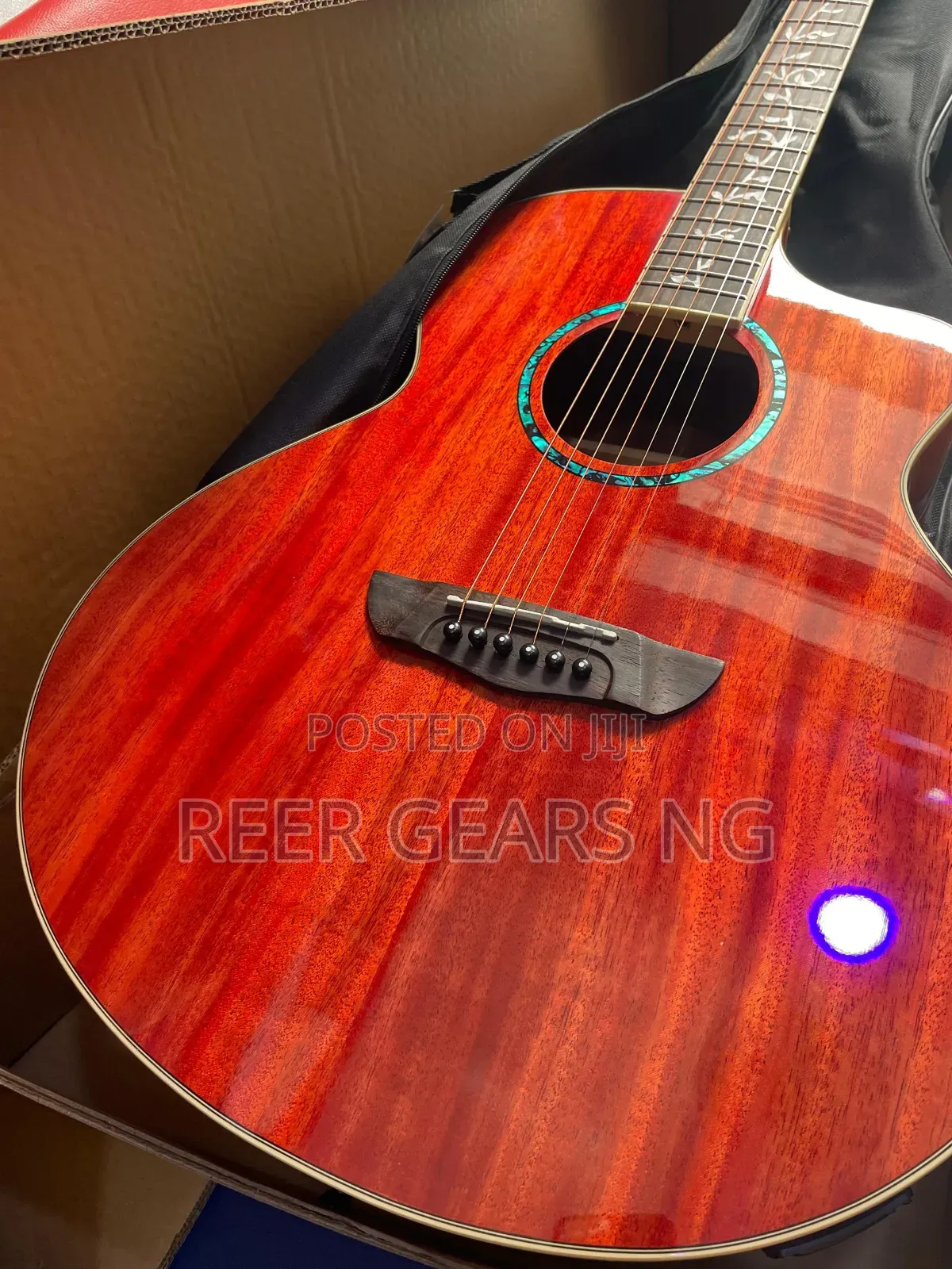 Red Bullfighter Semi and Electro Acoustic Guitar