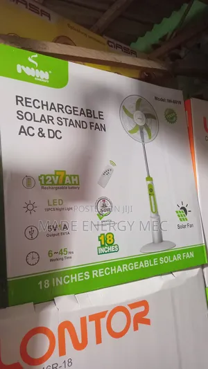 Solar Rechargeable Fan 18inches Ac/Dc Iwin
