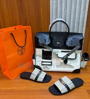Luxury Hermes Bag X Slipers For Classic Men