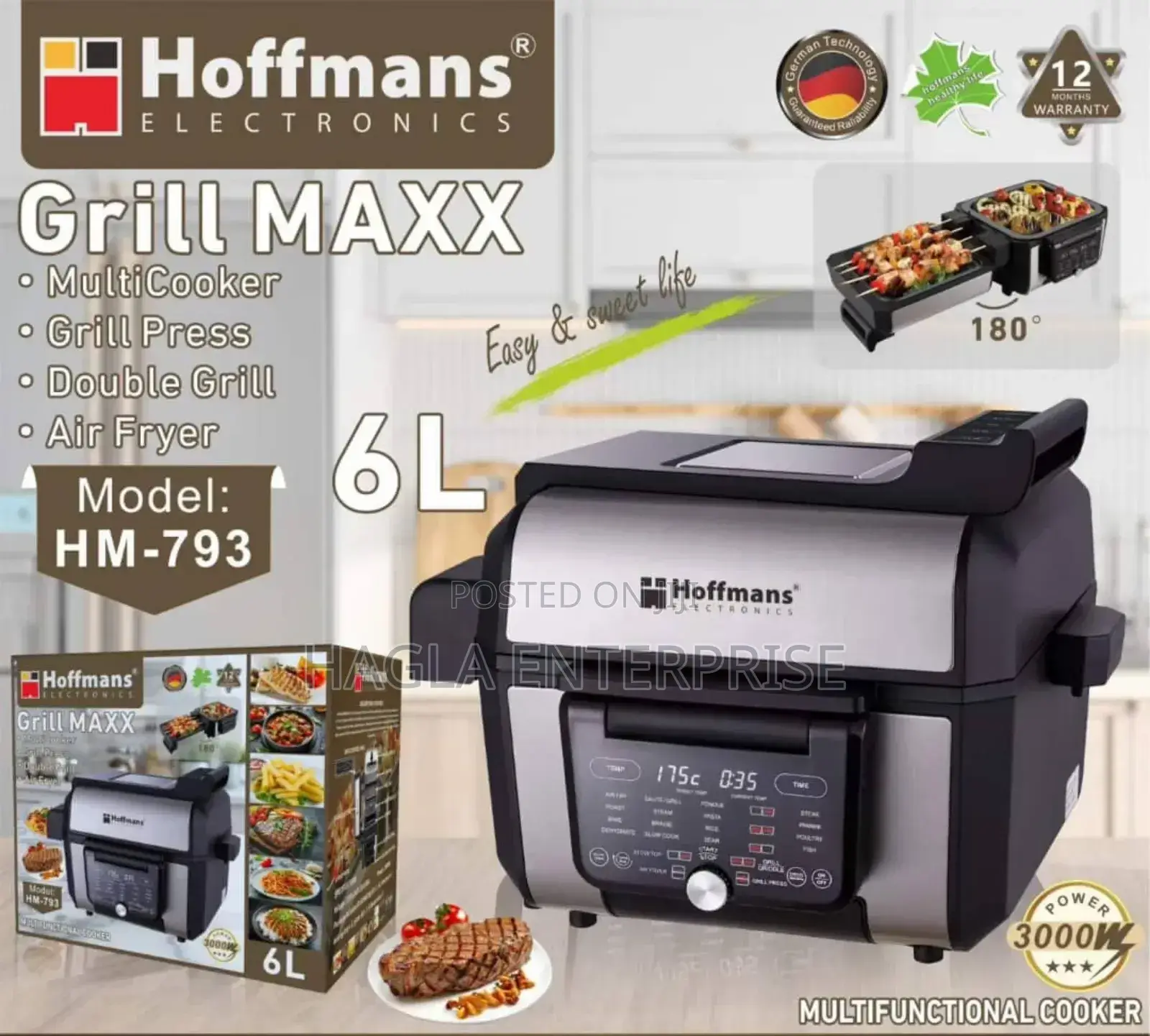 Hoffmans Grill Maxx 6l – Model Hm-793