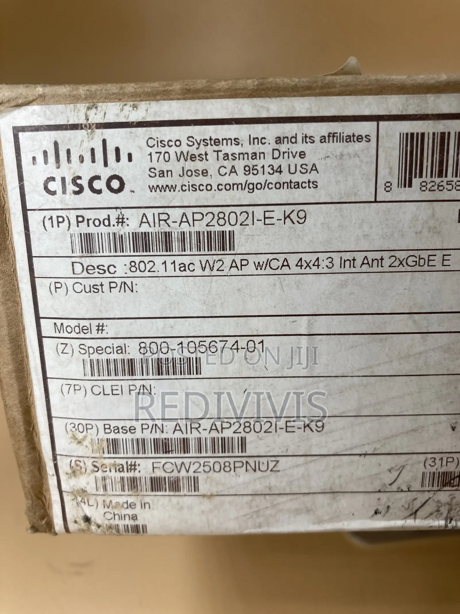 Cisco Aironet 2802i Wireless Access Point