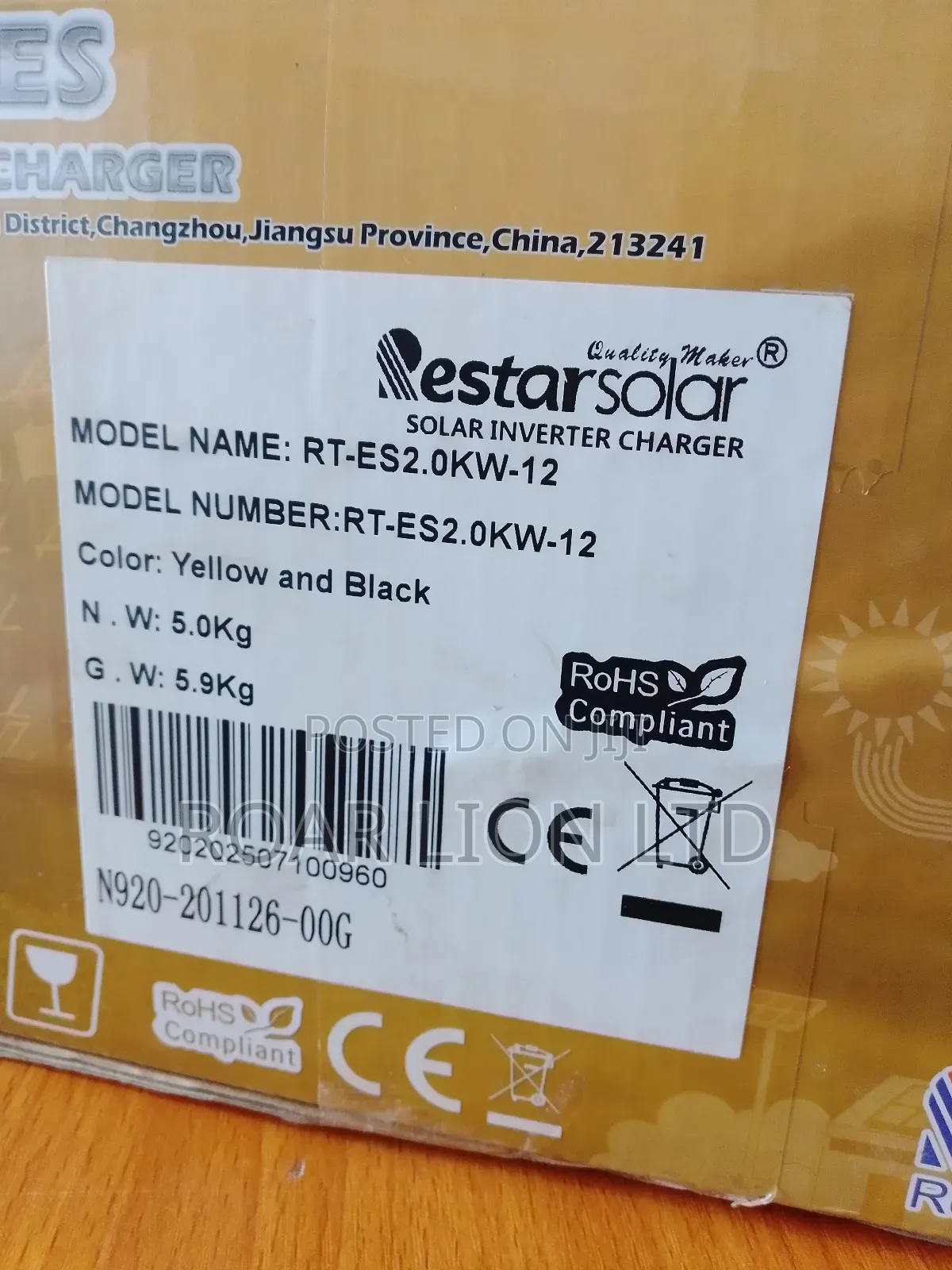 2kva Restarsolar Inverter 12v