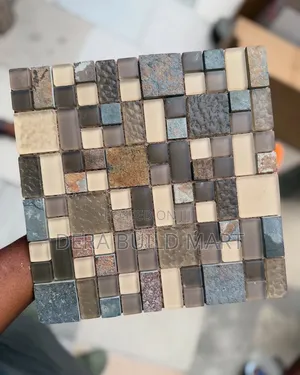 Earth Tone Glass Stone Mosiac