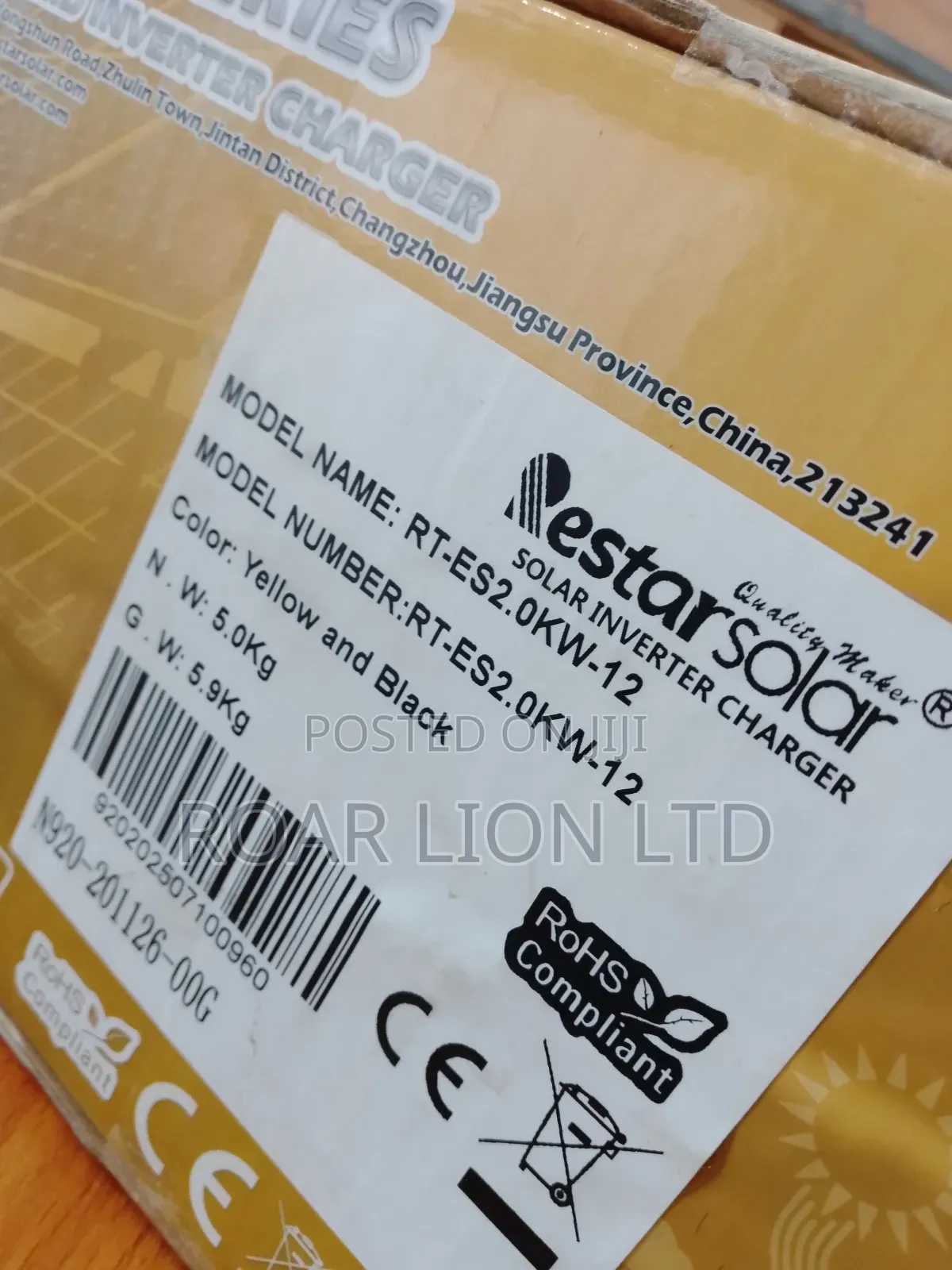 2kva Restarsolar Inverter 12v
