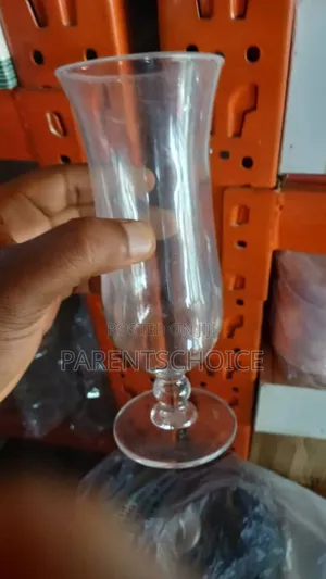 Elegant Clear Glass Hurricane Cup -- 6pcs