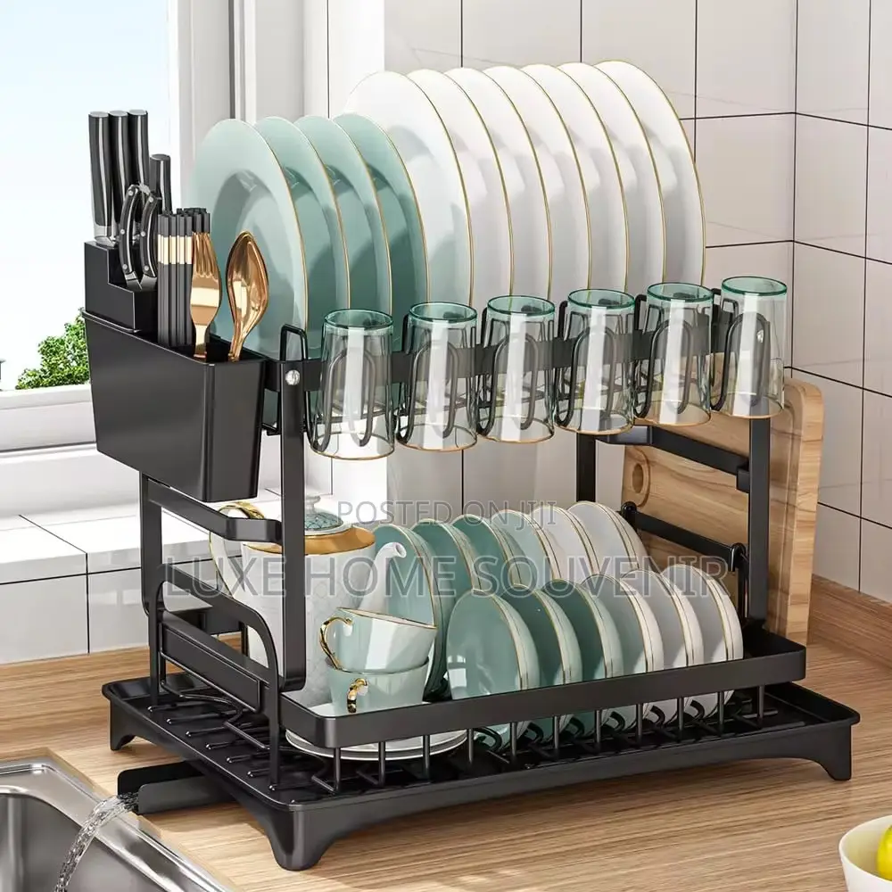 2 Tier Dish Draining Rack