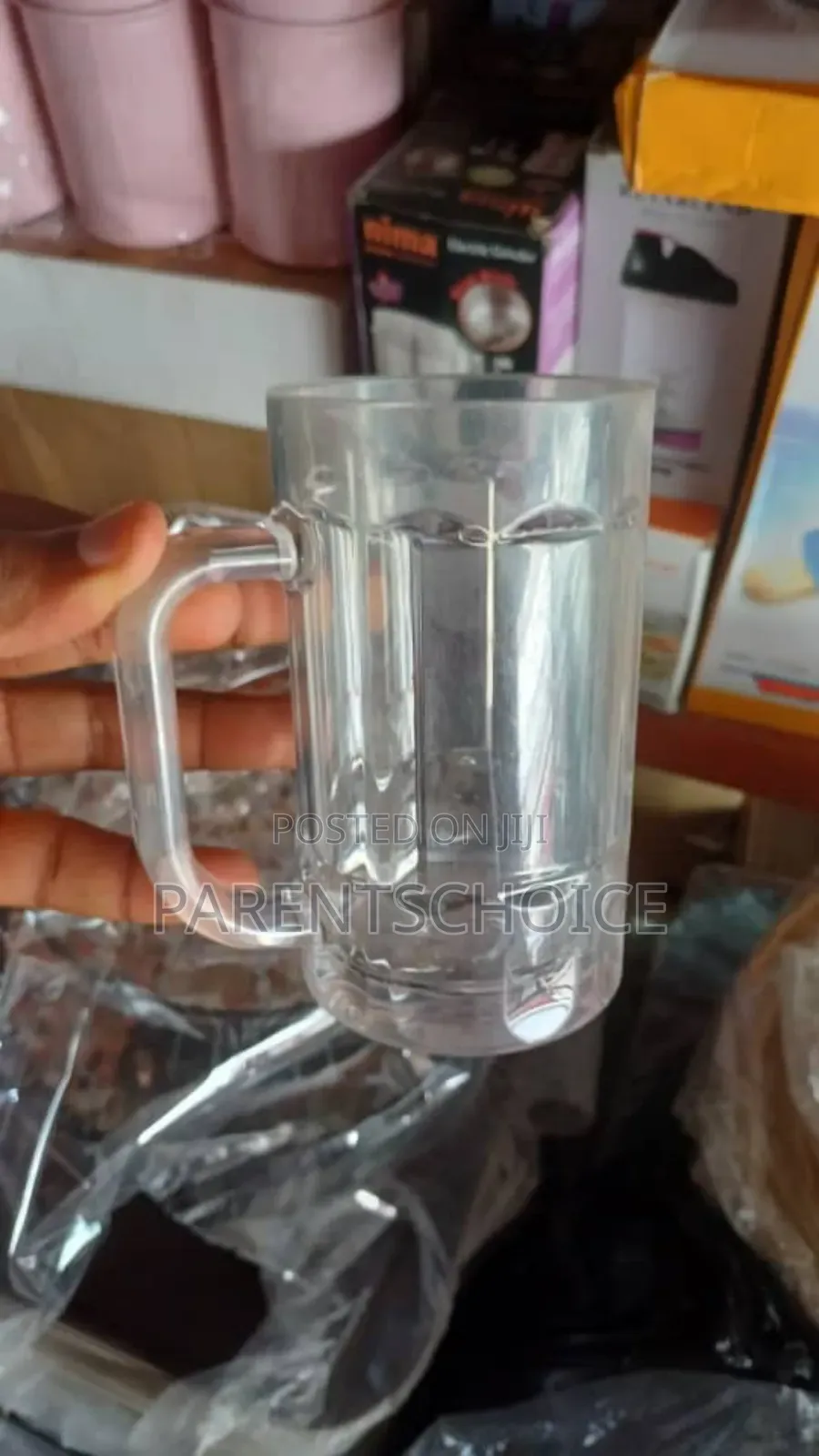Acrylic Unbreakable Straight Door Beer Mug- 1pc