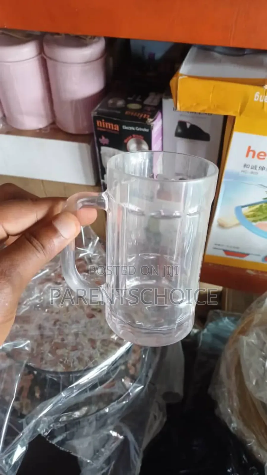 Acrylic Unbreakable Straight Door Beer Mug- 1pc